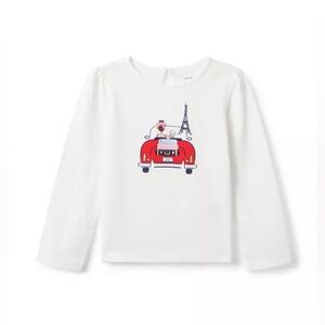 Janie and Jack Girl Eiffel Tower Paris Tee NWT Size 12